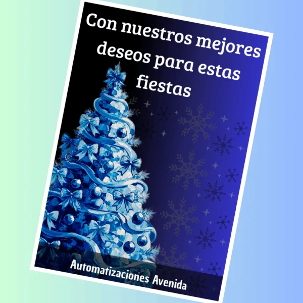 Plantilla Editable de Tarjeta Navideña A5 en Canva: Personaliza tu Saludos para Clientes y Empresas