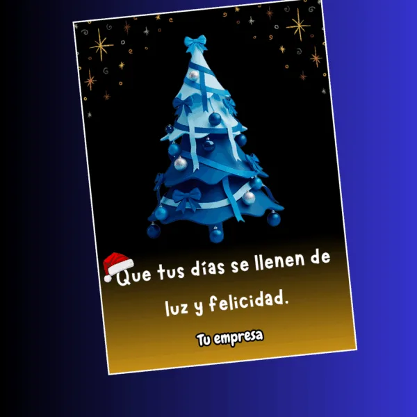 Plantilla Editable de Tarjeta Navideña Profesional (A5) para Canva