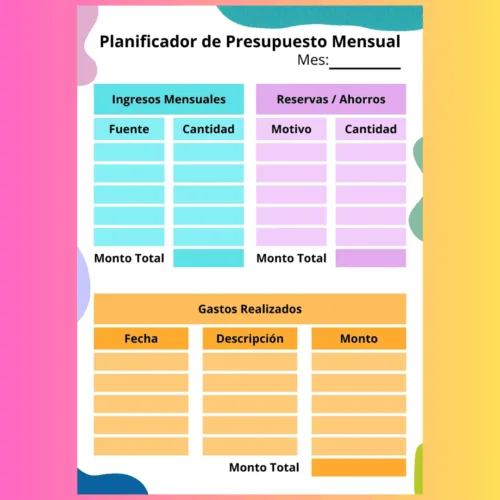 planificador de presupuesto mensual 1 - IDP Plantilla Editable de Planificador de Presupuesto Mensual en Canva